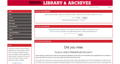 Desktop Screenshot of library.rockhall.com